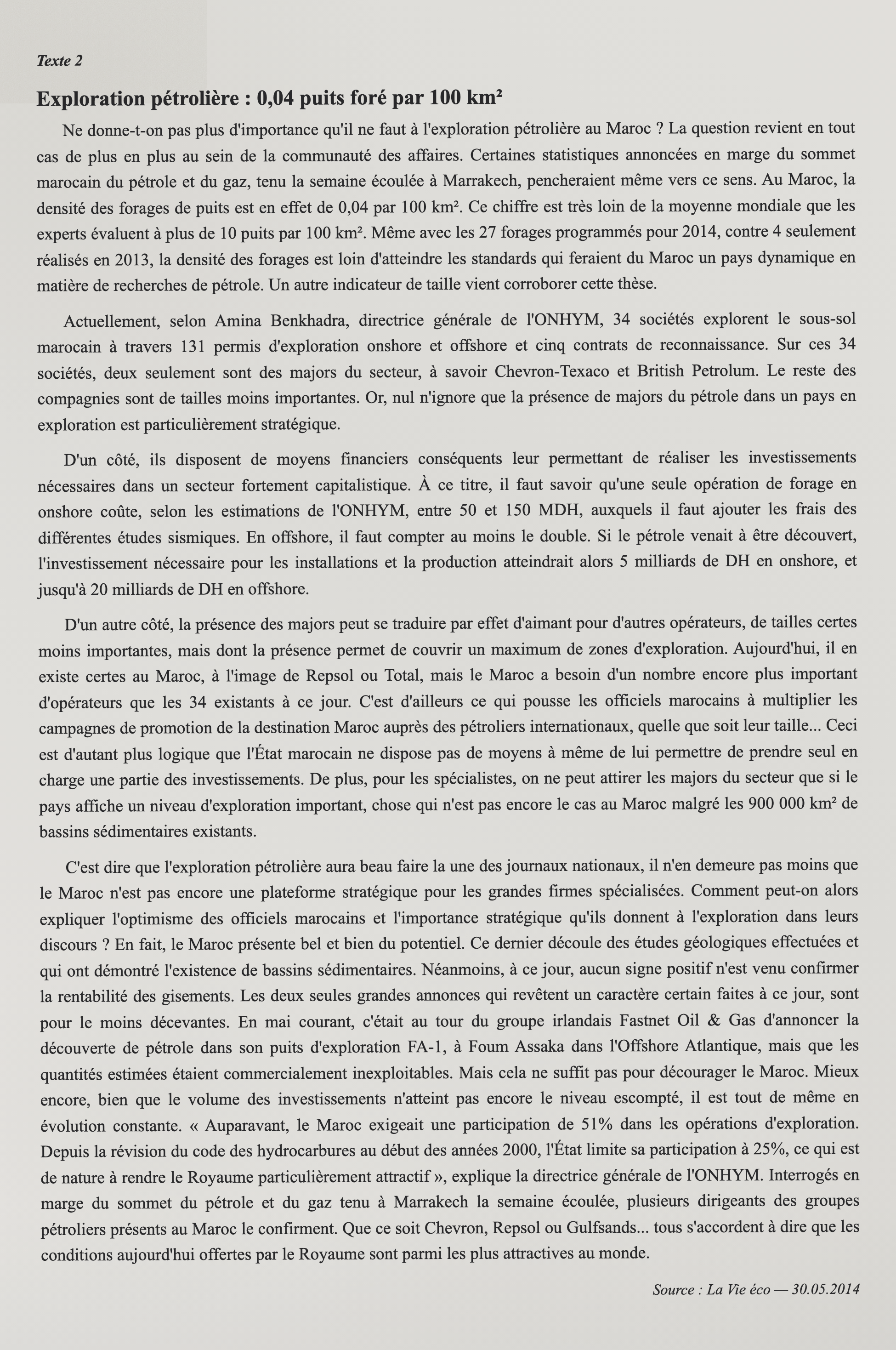 Texte 2 de mémorisation — TAFEM 2014