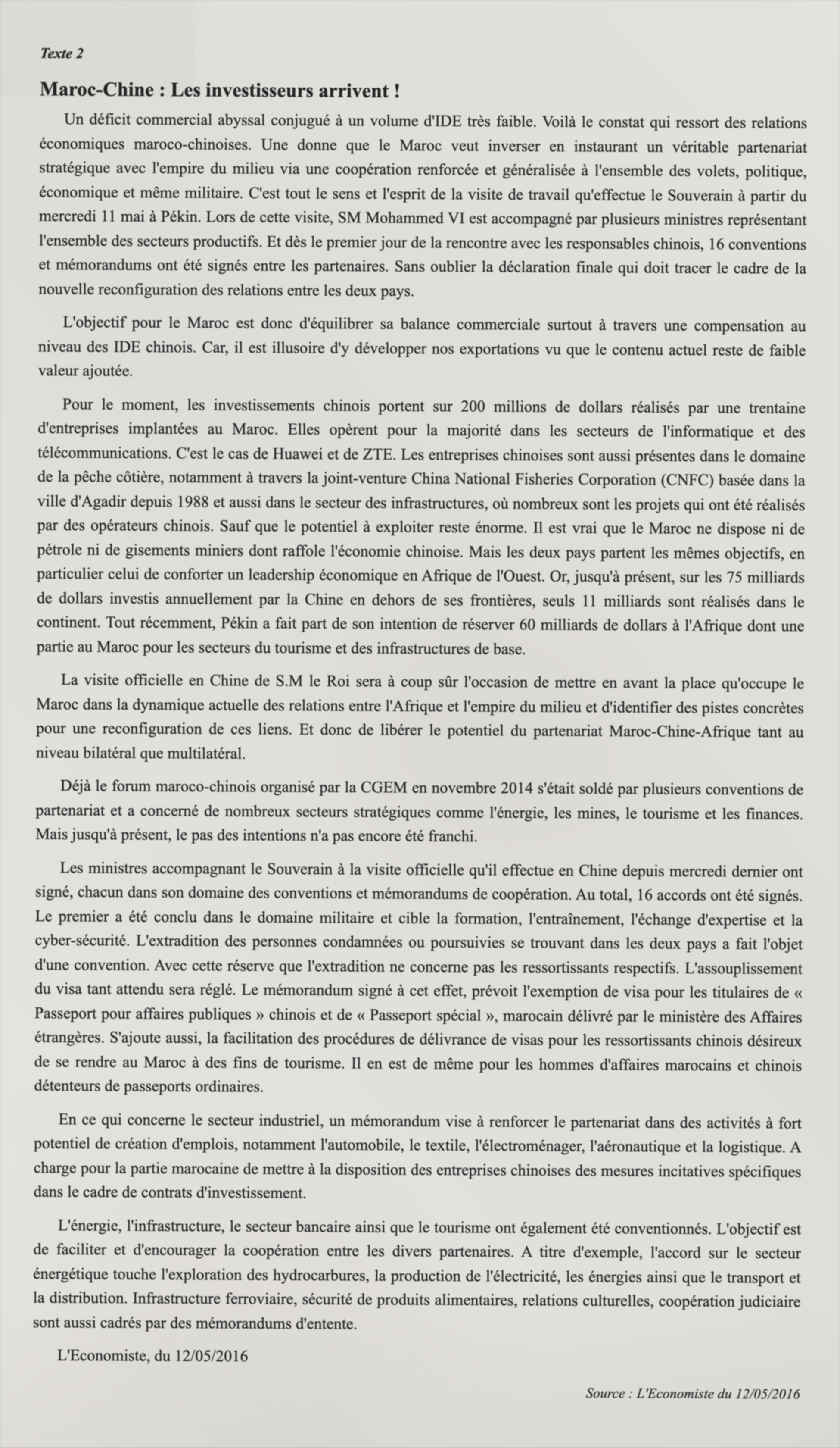 Texte 2 de mémorisation — TAFEM 2016