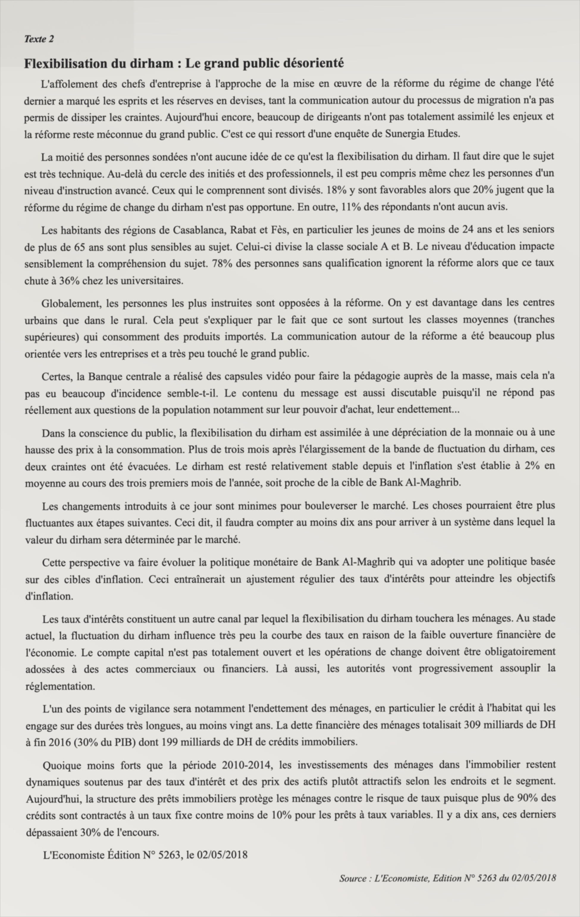 Texte 2 de mémorisation — TAFEM 2018
